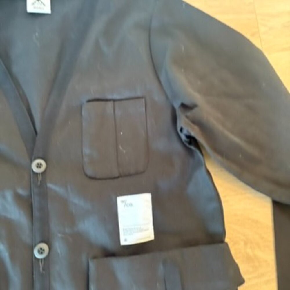 The Wasted Collective Cargo Style Jacket Mens Size Small Black NWOT  Canvas - Picture 5 of 8